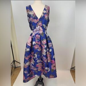 Floral Blue Dress Size 12 NWT
